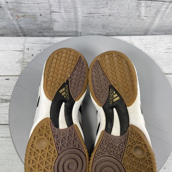 adidas Samba Black Leather Shoes with White Stripes - Picture 12 of 13